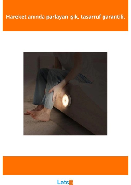 Hareket Sensörlü Şarj Edilebilir LED Lamba 4000K Kırık Beyaz fiyatları