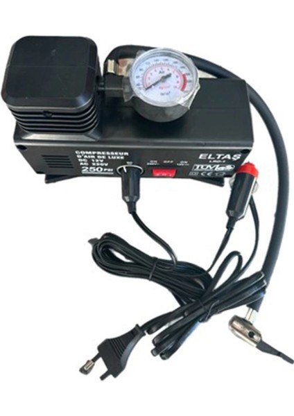 220 Volt-12 Volt 250 Psi Psi Kompresör Lastik Hava Şişirme Oto Pompası Fişli Çakmaklıklı indirimleri