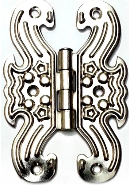 Dekoratif Sac Kelebek Menteşe - Büyük, Nikel, 100 Adet