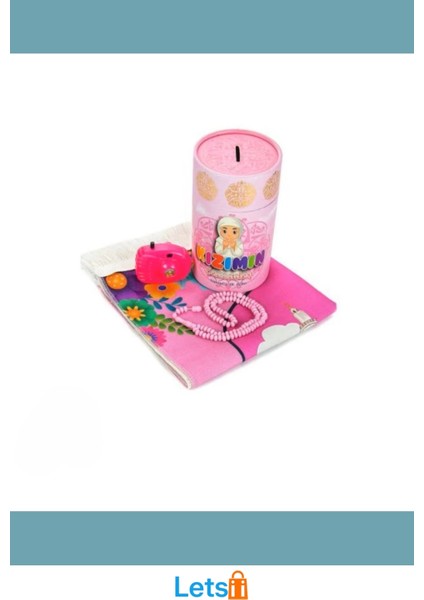 Eğlenceli Desenli Çocuk Seccadesi ve Kumbara Seti fırsatları