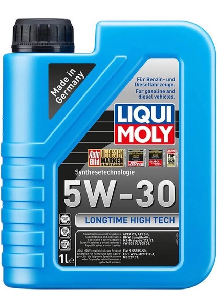 5W30 Motor Yağı Dpf'li Sentetik Long Tıme Hıgh Tech 1 Litre Üretim Yılı 2025 (9506)