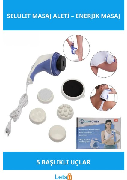 5 Başlıklı Elektrikli Selülit ve Masaj Aleti