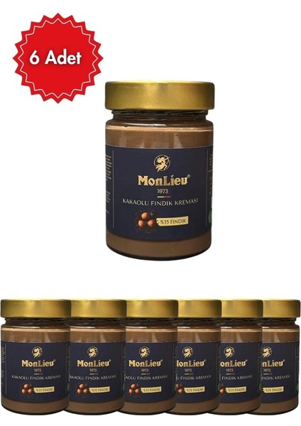 Kakaolu Fındık Kreması 350 gr x 6 Adet (Glutensiz & Palm Yağı Içermez)