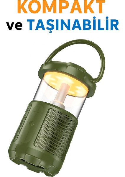 Kamp Lambası ve Bluetooth Speaker Işıklı Kablosuz El Tutamaçlı Kampta Tatilde Tatilde Ofis ve Ev modelleri