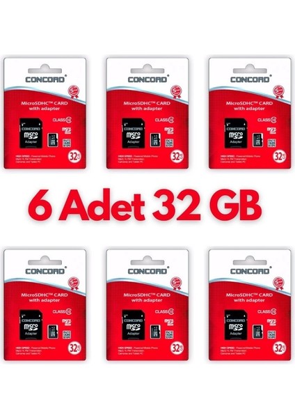 6 Adet Ultrahız 32GB Micro Sd Hafıza Kartı: Yüksek Performans ve Geniş Depolama Kapasitesi