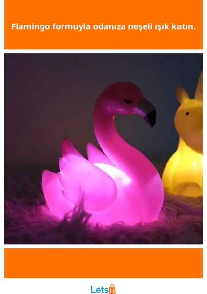 LED Işıklı Flamingo Masa Lambası Dekoratif Aydınlatma fiyatları