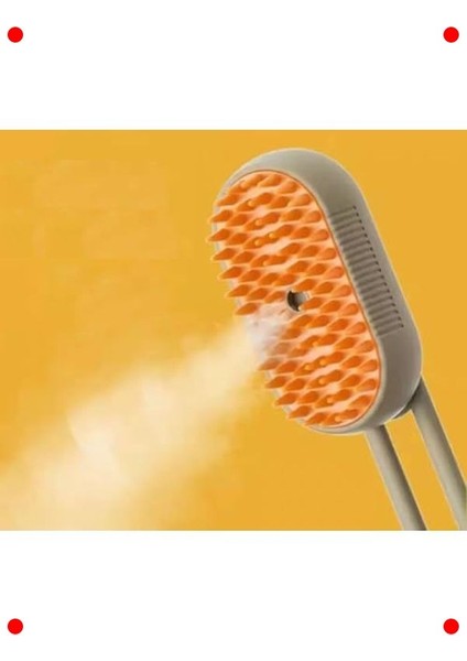 Şarjlı Buharlı Kedi Köpek Tüy Bakım Tarağı - Masaj Etkili