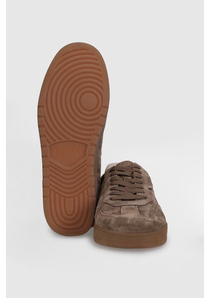 Pele Erkek Deri Sneaker Ayakkabı Kahverengi fırsatları