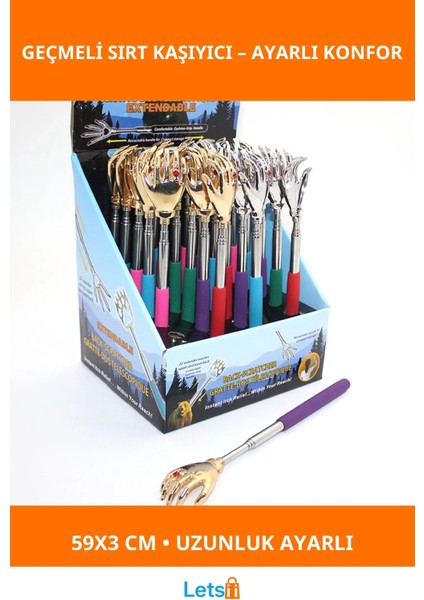 Metal Geçmeli Sırt Kaşıyıcı Dayanıklı 59X3 cm