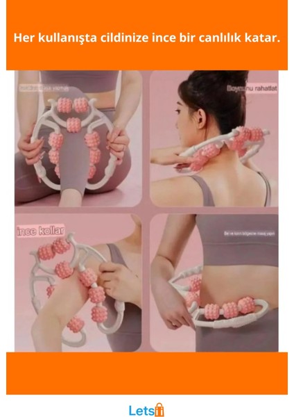 9 Tekerlekli Selülit Masaj Aleti Lenf Drenaj Rulosu fiyatları