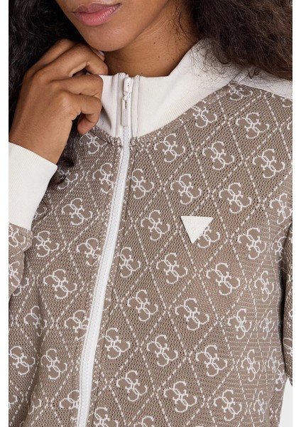 4g Rhombus Tamamı Logolu Regular Fit Fermuarlı Sweat V5BQ16K1990 Bayan Sweat V5BQ16 K1990 Fngy fırsatları