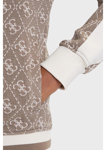 4g Rhombus Tamamı Logolu Regular Fit Fermuarlı Sweat V5BQ16K1990 Bayan Sweat V5BQ16 K1990 Fngy indirimleri