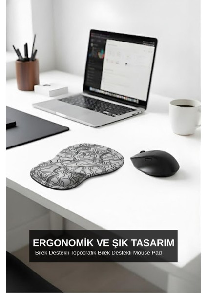 Topowave Bilek Destekli Mouse Pad Ergonomik Kaymaz Taban Mouse Pad , Bilek Koruyucu Dijital Mouse Pad modelleri