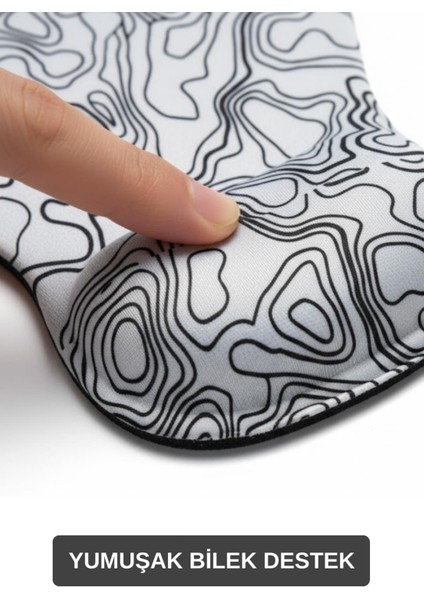 Topowave Bilek Destekli Mouse Pad Ergonomik Kaymaz Taban Mouse Pad , Bilek Koruyucu Dijital Mouse Pad fırsatları