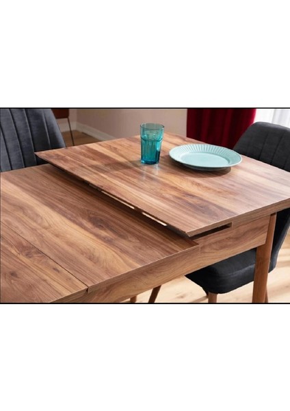 Mutfak Masası Takımı | 4 Kişilik Açılır Masa Sandalye Takımı | Yemek Masası | Masa Takımı - Antrasit indirimleri