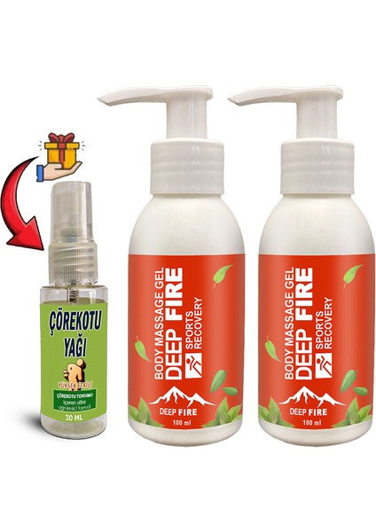 Deepfire 2 Adet Ağrısız Teskin Masaj Jeli 100 ml + Çörek Otu Yağı 30 ml