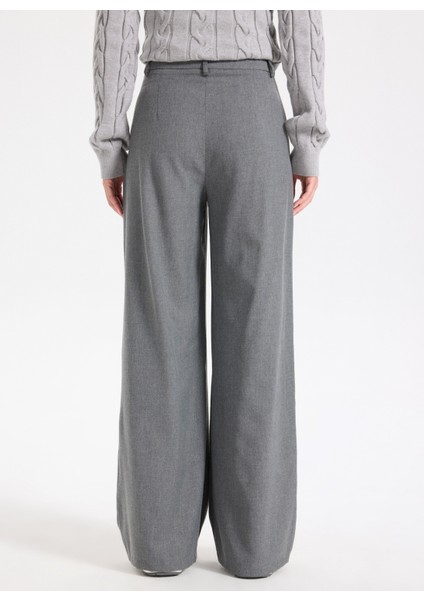 Normal Bel Bol Kesim Gri Kadın Pantolon J5WL-PNT7075 indirimleri