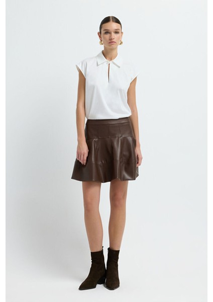 Kısa Mini Etek Kahve 12745577000 fiyatları