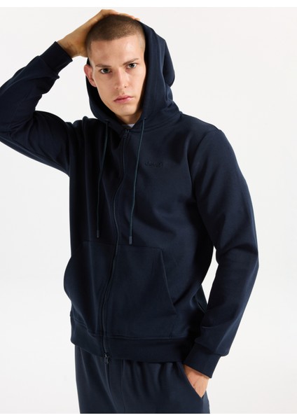 Kapüşon Yaka Düz Lacivert Erkek Sweatmont J5WM-SWT7399 fiyatları