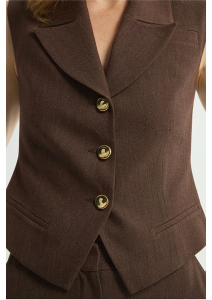 Jean Görünümlü Yelek Kahve 179L9469001 fiyatları