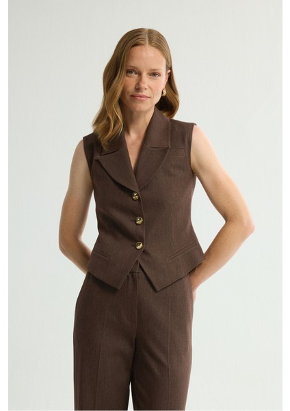 Jean Görünümlü Yelek Kahve 179L9469001 fırsatları