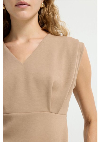 Kolsuz Büzgülü Bluz Camel 11545831000 fiyatları