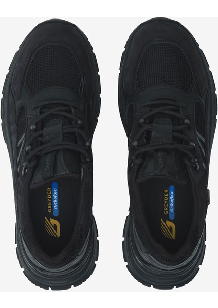 Erkek Siyah Hakiki Deri Su Geçirmez Outdoor Ayakkabı 5K1GA17680