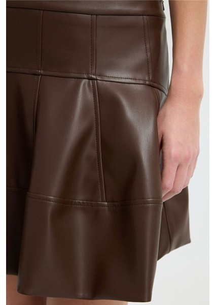 Kısa Mini Etek Kahve 12745577000 indirimleri