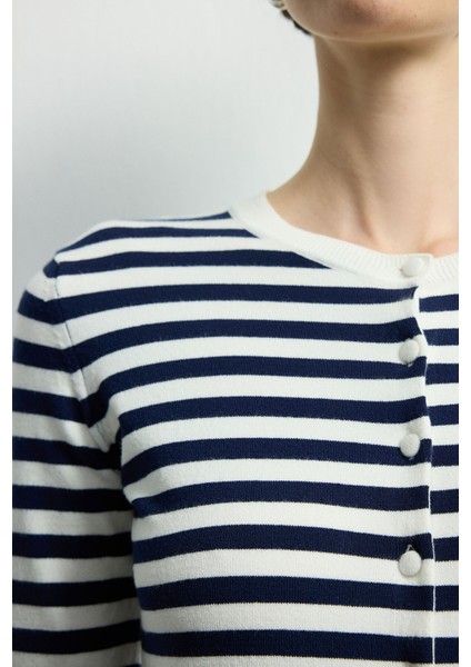 Çizgili Düğmeli Triko Hırka C.kemik 134M2270000 fiyatları