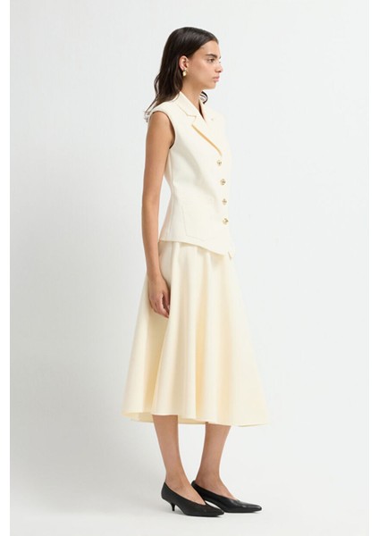 Fermuar Detaylı Yelek Vanilya 17945704000 indirimleri