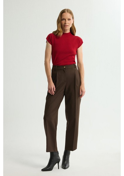 Pileli Cepli Pantolon Kahve 153L9715001