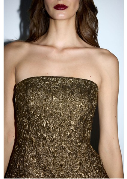 Mert Aslan Straplez Jakar Bluz Gold 11545988000 fiyatları