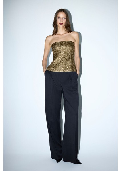 Mert Aslan Straplez Jakar Bluz Gold 11545988000 indirimleri