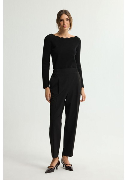 Beli Lastikli Pantolon Siyah 153L8895002