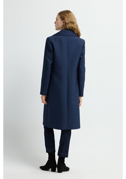 Kapitone Trençkot Lacivert 17845539000