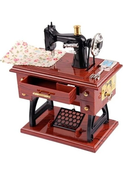 Nostaljik Dikiş Makinesi Müzik Kutusu – Döner Pedallı, Kurmalı, Dekoratif ve Hediyelik Retro Tasarım Müzik Kutusu fırsatları