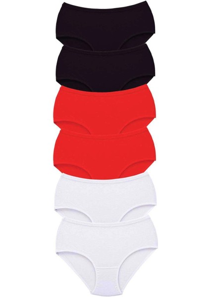 6 Adet Tutku Kadın Yüksek Bel Bato Kalın Lastik Külot S13