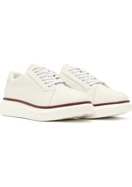 Erkek Beyaz Bağcıklı Kalın Tabanlı Sneaker 25WFD6947PV modelleri