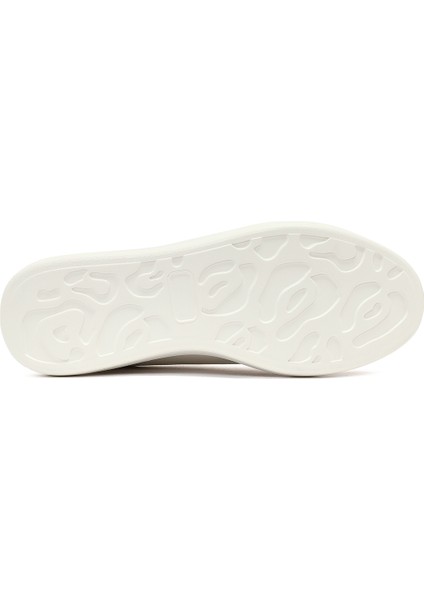 Erkek Beyaz Bağcıklı Kalın Tabanlı Sneaker 25WFD6947PV fırsatları