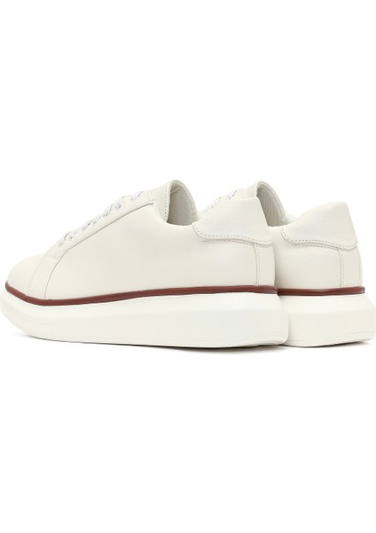 Erkek Beyaz Bağcıklı Kalın Tabanlı Sneaker 25WFD6947PV indirimleri