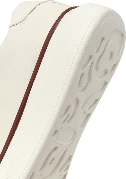 Erkek Beyaz Bağcıklı Kalın Tabanlı Sneaker 25WFD6947PV