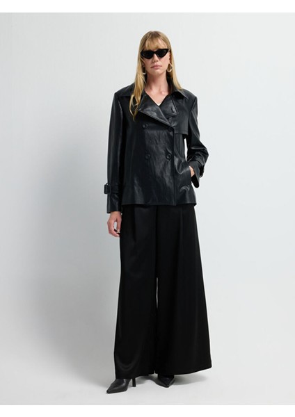 Kısa Trençkot Siyah 17844422001 modelleri