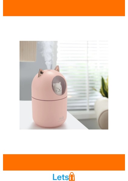 Sevimli Kedi Tasarımlı H2O Nemlendirici Sessiz USB Ile Çalışan Estetik Cihaz indirimleri