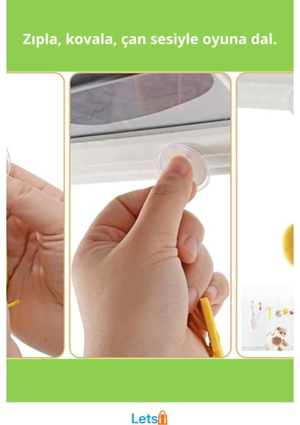 Elastik Yapışkanlı Kedi Oyun Oltası Çanlı Eğlenceli Oyun fiyatları