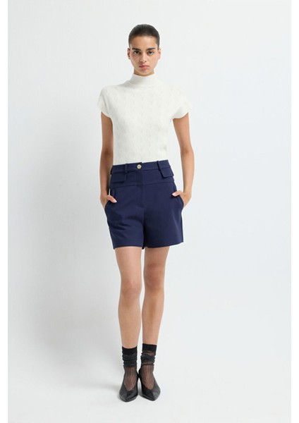 Cep Kapaklı Şort Lacivert 17044296001 fiyatları