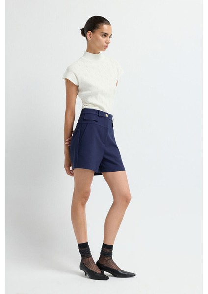 Cep Kapaklı Şort Lacivert 17044296001 fırsatları