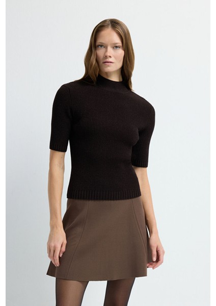 Fitilli Triko Bluz Kahve 11545626000