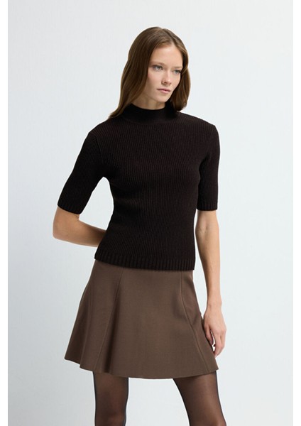 Fitilli Triko Bluz Kahve 11545626000 fırsatları