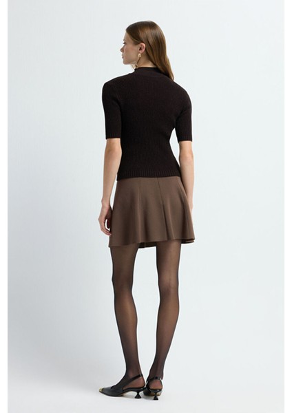 Fitilli Triko Bluz Kahve 11545626000 indirimleri