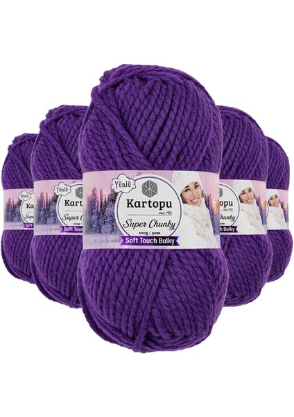 5 Adet Super Chunky Kalın Kışlık El Örgü Ipliği 100 gr K725